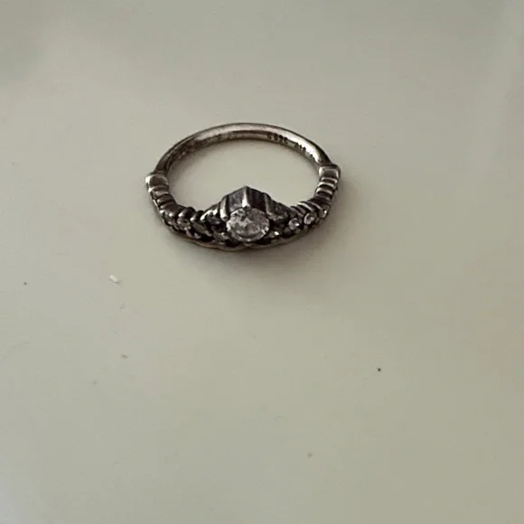 Pandora Silver Ring with Clear Crystal - Picture 2 of 3